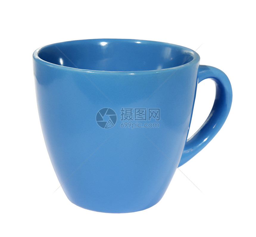 蓝杯制品白色宏观陶器用具咖啡杯影响杯子容量蓝色图片