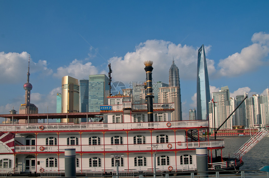 从 puxi 的上海布东风景蓝色外滩高楼中心建筑旅行场景地标金融经贸图片