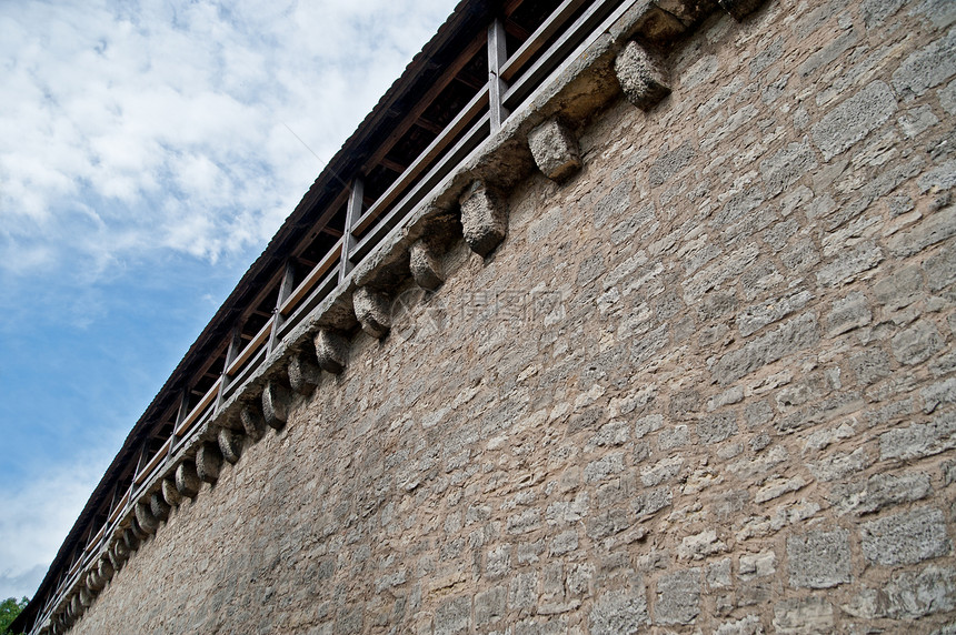 中世纪长城历史性防御城堡纪念碑岩石水平建筑建筑学石头监狱图片