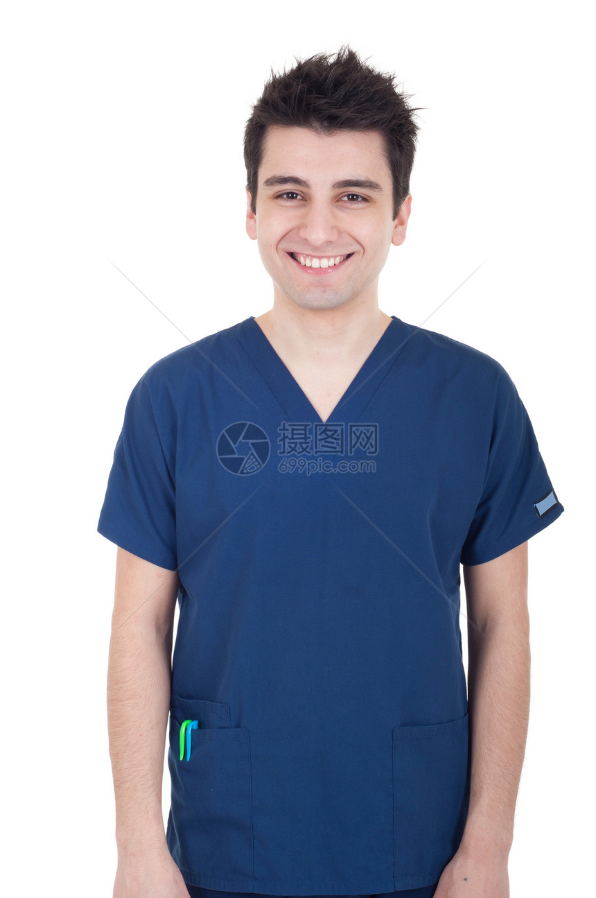 男医生医院擦洗工人成人学生牙医蓝色男性微笑外科图片