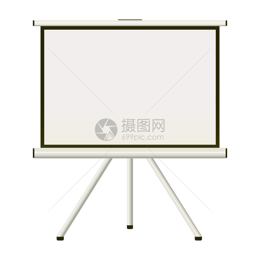 投影屏幕商业教育白色画架插图幻灯片电影推介会研讨会展示图片