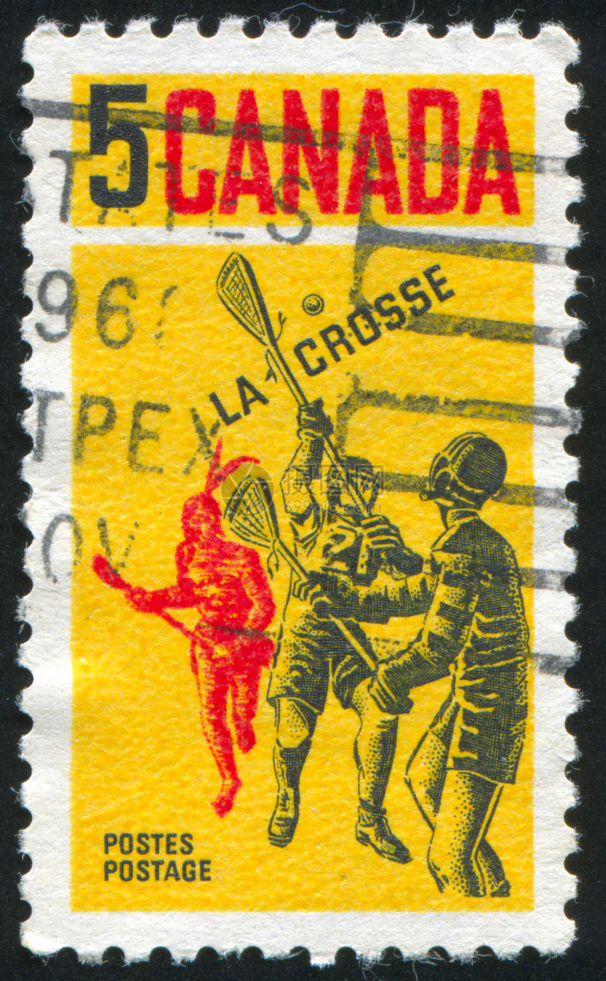 邮票曲棍球游戏男性跑步玩家男人古董靴子竞赛信封图片