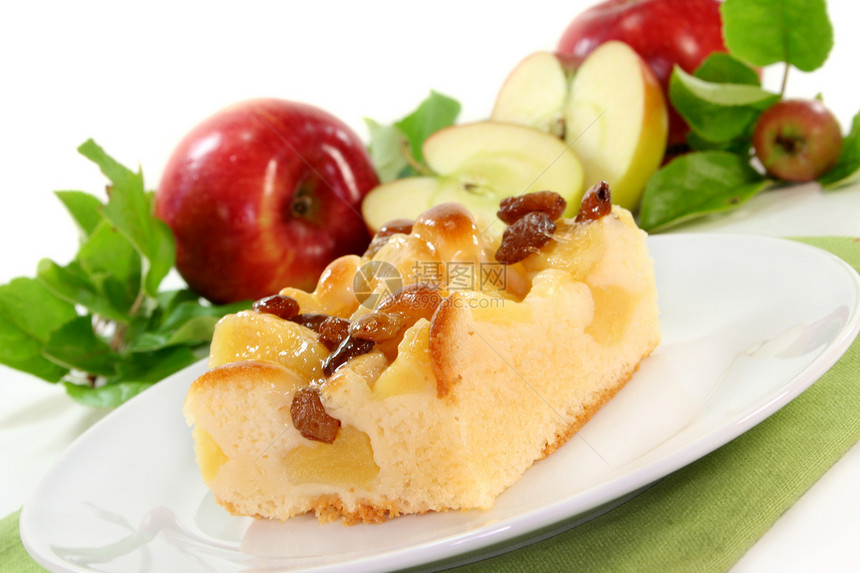 苹果派食品焙烤果味葡萄干面包屑馅饼薄饼甜点蛋糕咖啡图片