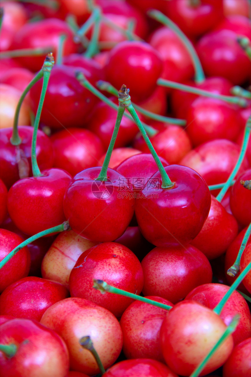 甜樱桃小吃黄色商品食物框架早餐团体季节性红色水平图片