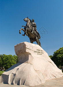 俄罗斯 圣彼得堡 铜制铜骑士背景图片