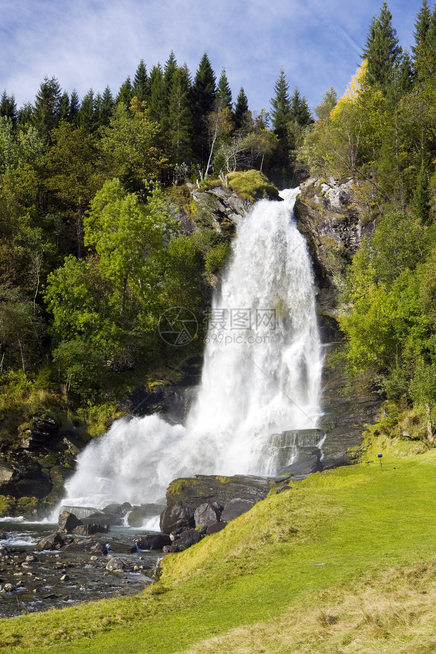挪威Skeie瀑布位置河流旅行溪流风景外观世界图片