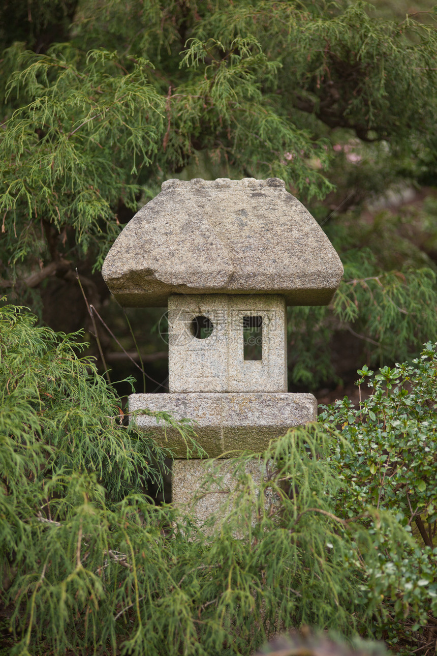 石绿灯文化院子灯笼苔藓寺庙建筑学公园石头传统宇宙学图片