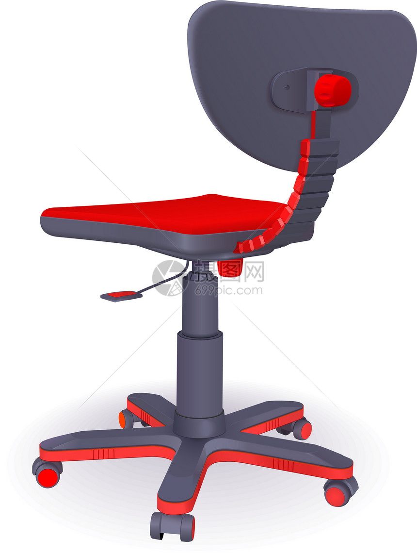 现代办公椅家具车轮休息塑料监管办公室插图扶手椅长椅纺纱图片