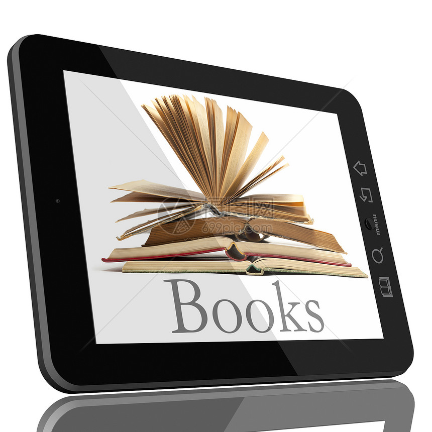 计算机和书籍     数字图书馆概念方案黑色平板创新屏幕工具技术触摸屏软垫互联网文学图片