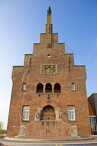 荷兰梅敦布利克市市政厅世界景点外观会馆历史性城市纪念碑房子历史旅行背景图片