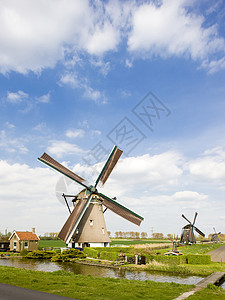 荷兰 泽文伊曾 风车建筑学世界位置外观运河旅行高清图片