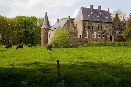 荷兰埃尔南旅行世界建筑学历史性城堡建筑物纪念碑外观景点历史背景
