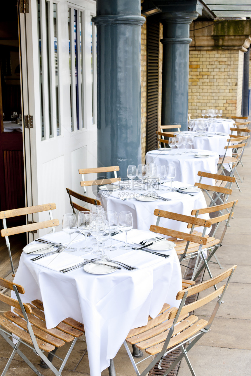 英国伦敦 伦敦餐馆环境外观餐厅静物桌子椅子图片