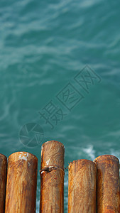竹子风景假期海岸线蓝色海洋娱乐热带背景图片