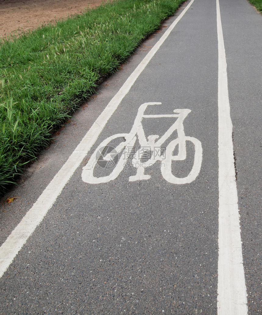 自行车车道标志运输交通街道图片
