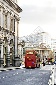 伦敦街和皇家交换大楼的一角背景图片