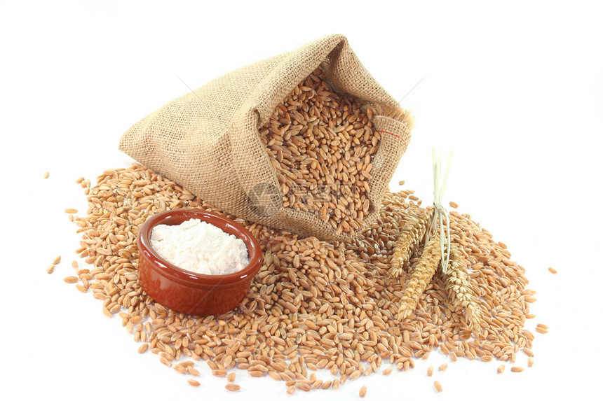 袋装谷物收成营养农业粒状颗粒产品食物谷类面粉棕色图片