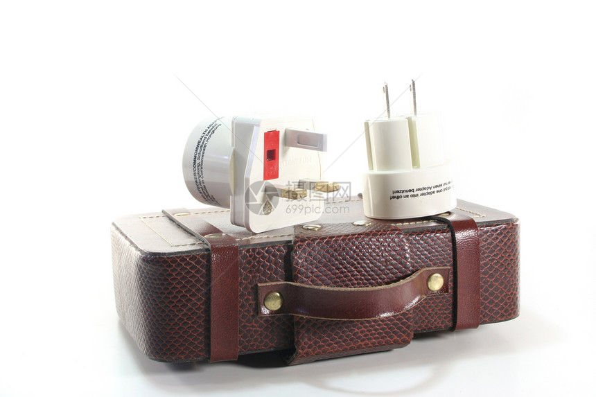 差旅插件电池适配器白色充电器棕色娱乐收音机收费行李冒险图片