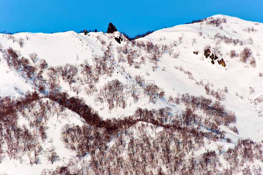 雪中山丘风景旅行树木旅游高度石头悲伤图片