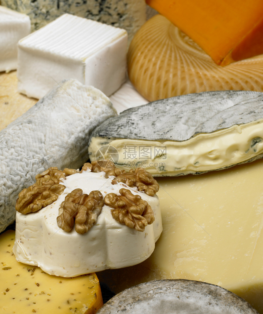 奶酪死活静物奶制品核桃营养坚果内饰食品乳制品乳白色食物图片