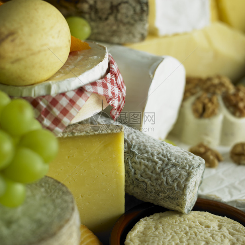 奶酪和果子仍然活着静物乳制品美食奶制品食物内饰食品核桃坚果营养图片