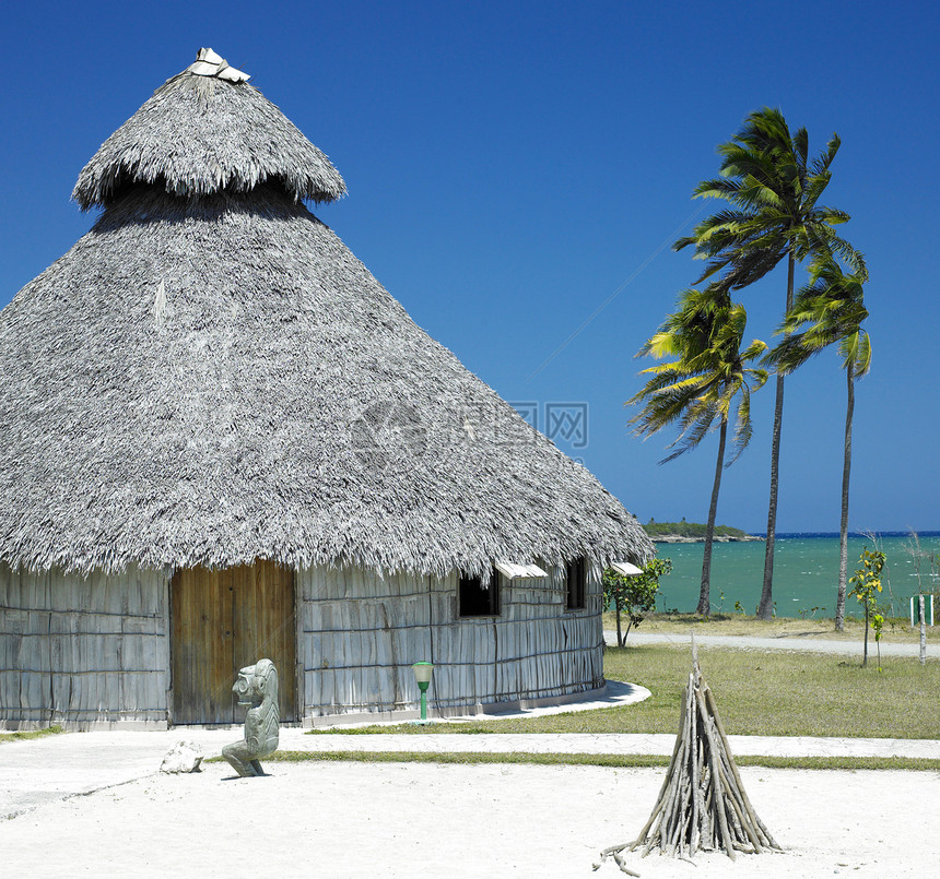 的土著小屋示范住宅热带位置手掌棚屋旅行外观世界棕榈图片
