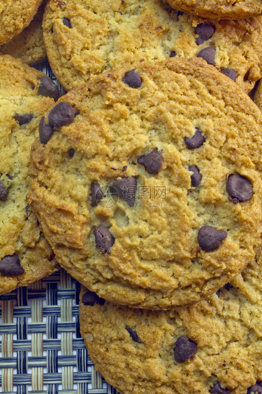 Cookies 饼干垃圾肥胖食物早餐巧克力甜点棕色糖果宏观图片
