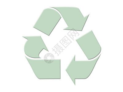 再循环符号养护插图绿色环境背景图片