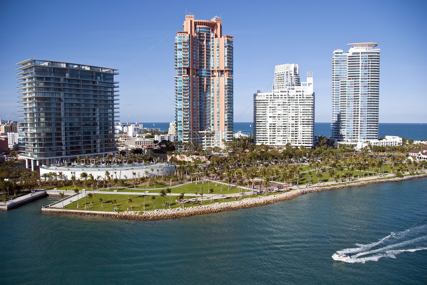 离开佛罗里达州迈阿密气候场景海岸线天空热带美化海滩码头住宅区建筑学图片