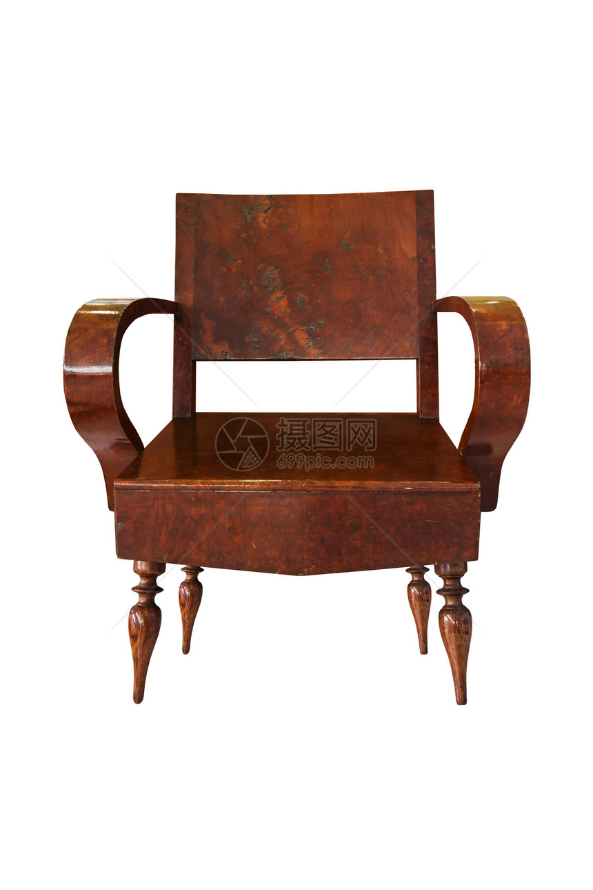 旧木制手椅房间木头正方形家具闲暇座位房子凳子扶手椅手臂图片