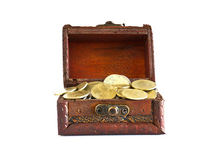 宝藏箱宝石代理古董遗产金子盒子首饰金属宝藏吊坠背景图片