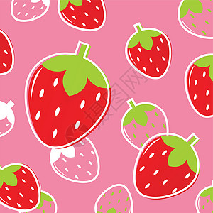 新鲜草莓水果或背景 粉红和红色背景图片