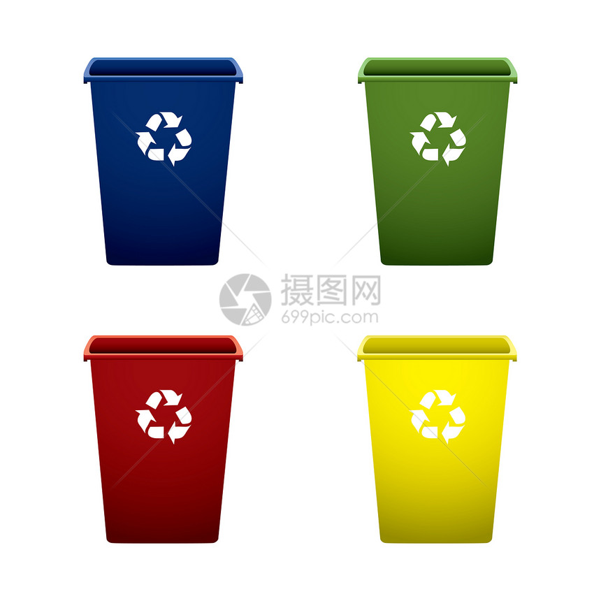 塑料回收垃圾桶垃圾箱生态白色倾倒绿色垃圾插图篮子填埋场废纸图片