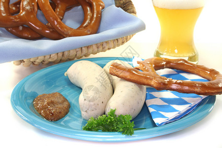 牛肉香肠民间花园传统菱形啤酒酒精图案啤酒杯食物节日高清图片