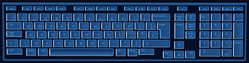 黑色和蓝色计算机键盘图片