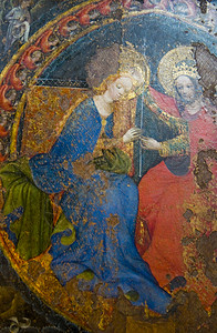 旧圣坛艺术绘画教会宗教历史性背景图片