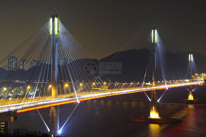 香港廷九桥黑色金属城市运输旅游公司建筑海岸地标电缆图片