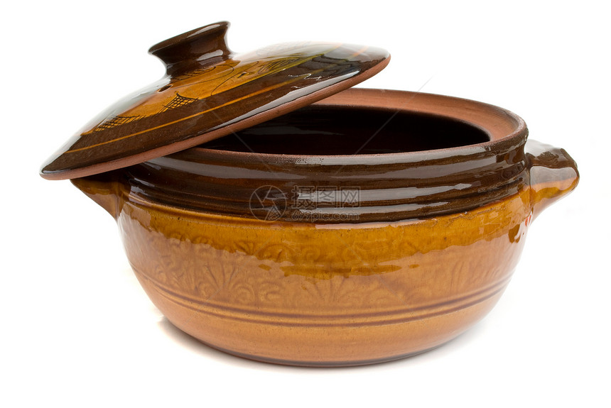 粘土锅烹饪陶器文化美食制品盖碗用具沙锅水壶工艺图片