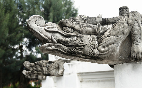 亚洲雕像龙背景图片