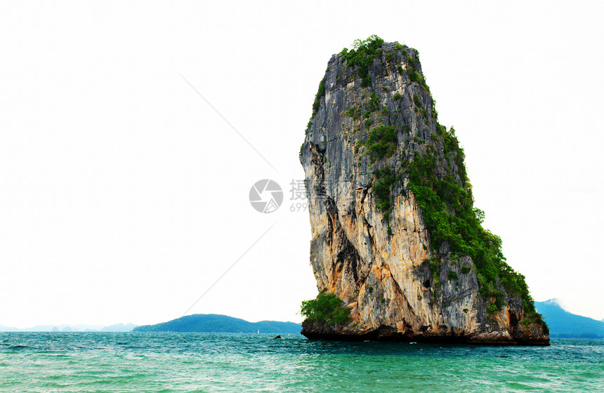 热带岛屿高悬崖场景旅行勘探海滩海景蓝色编队气候岩石支撑图片