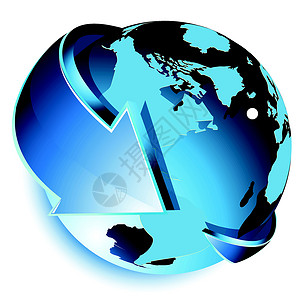 蓝色地球行星床单环境技术生态世界回收圆圈背景图片