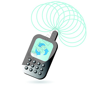 史波克手势电话细胞土地网络屏幕键盘技术地球绿色强光橙子设计图片