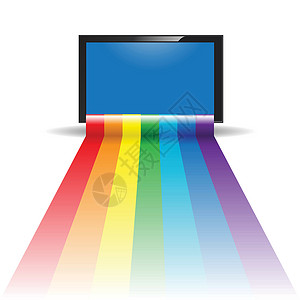 电视塑料水晶技术监视器屏幕乐器彩虹控制板液体插图背景图片