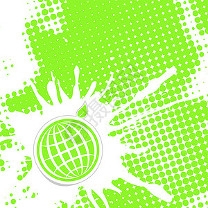 圆点地球丝质环球插图装饰品互联网网络世界土地行星宇宙地球卡片插画