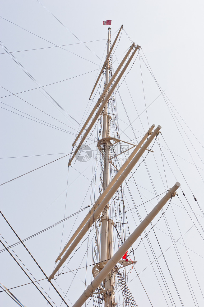 马马士牌运输游艇旅行航海电缆巡航桅杆木头帆船旗帜图片