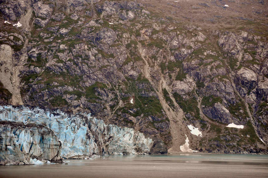 阿拉斯加冰川冰山山脉蓝色爬坡丘陵图片