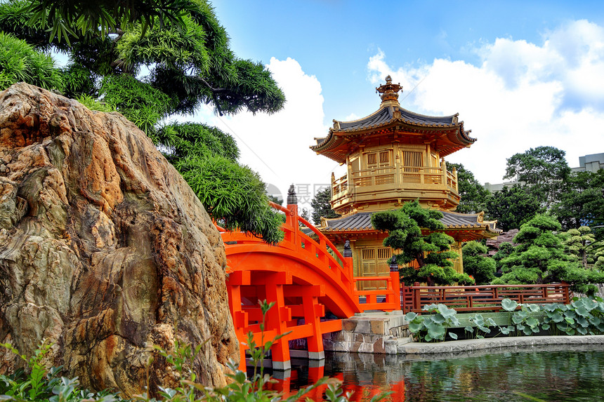 南里安花园的绝对完美之馆 洪洞寺庙游客橙子佛教徒地标历史城市花园水池王朝图片