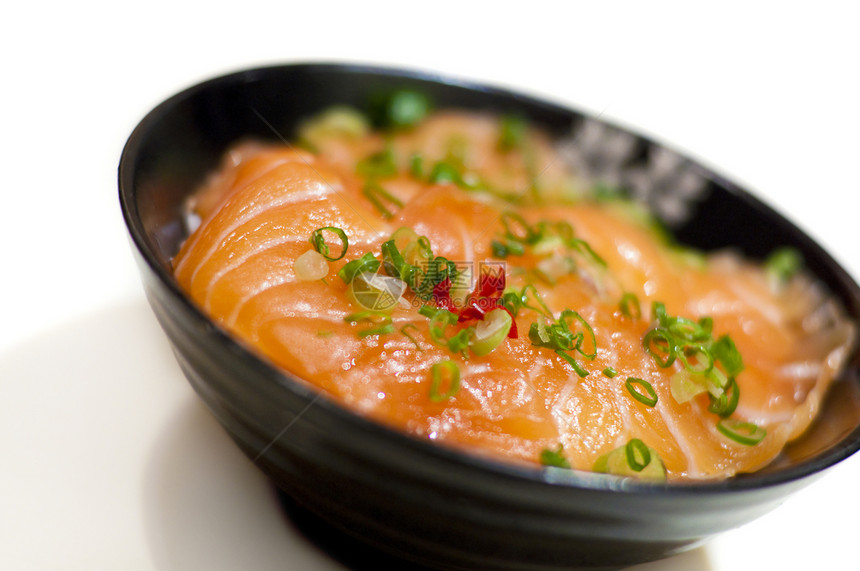 日本生鱼米饭宏观食物用餐美味鱼片海鲜服务餐厅摄影寿司图片