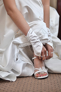结婚鞋婚礼新娘鞋类帆布庆典婚姻敷料女性衣服女孩背景图片