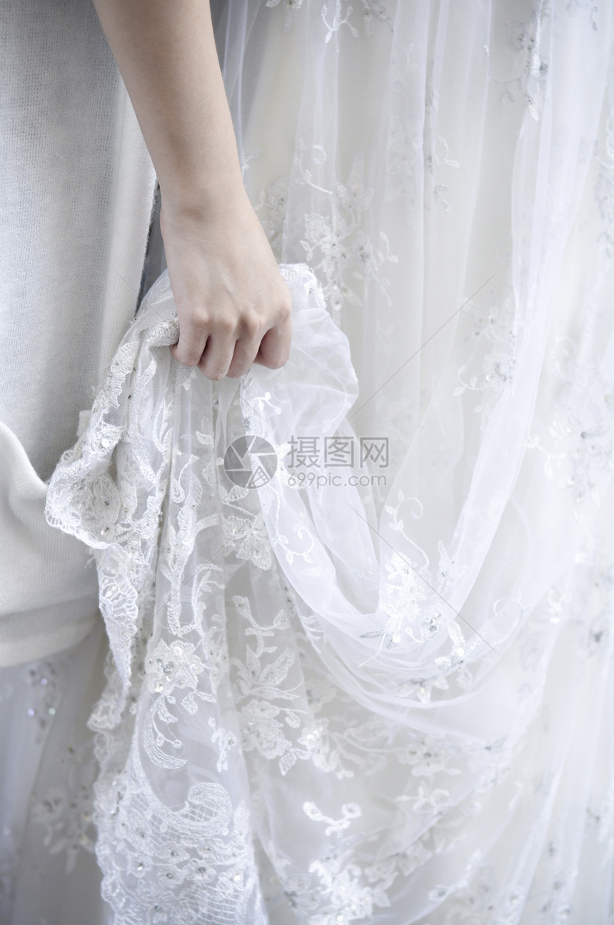 婚纱服装蕾丝衣服白色纺织品已婚火车裙子丝绸胸衣女士图片